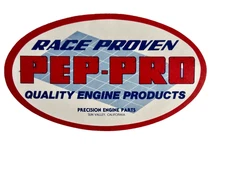 rACING STICKER RACE PROVEN PEP-PRO PRECISION ENGINE PARTS VINTAGE NOS neocurio