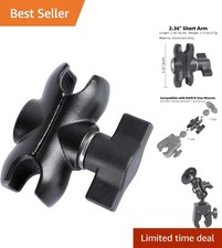 Aluminum Double Socket Arm - Adjustable Mount for RAM B Size 1" Ball Adapters