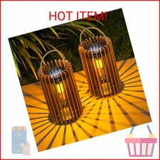 2-Pack Solar Lanterns Outdoor Hanging Portable Table Top Decorative Lamp DIY Lan