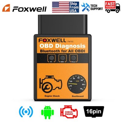 FOXWELL ELM327 OBD2 Scanner Bluetooth v1.5 Car Code Reader Diagnostic Scan Tool