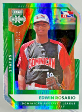 2021 Elite Extra Edition Edwin Rosario Green Status Die-Cut /19 Prospect