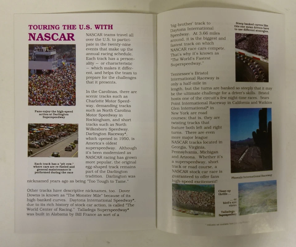 Folleto de datos de pista de NASCAR de carreras de autos tragamonedas realistas Foto 4 de 4