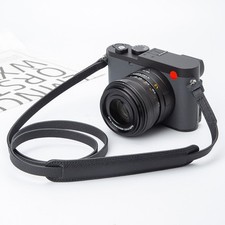 115cm Genuine Leather Camera Neck Shoulder Strap Sling Belt for Leica Fuji Black