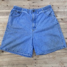 Vtg Lee Denim Shorts Women  s 14 M Cotton Light Wash Mom Shorts