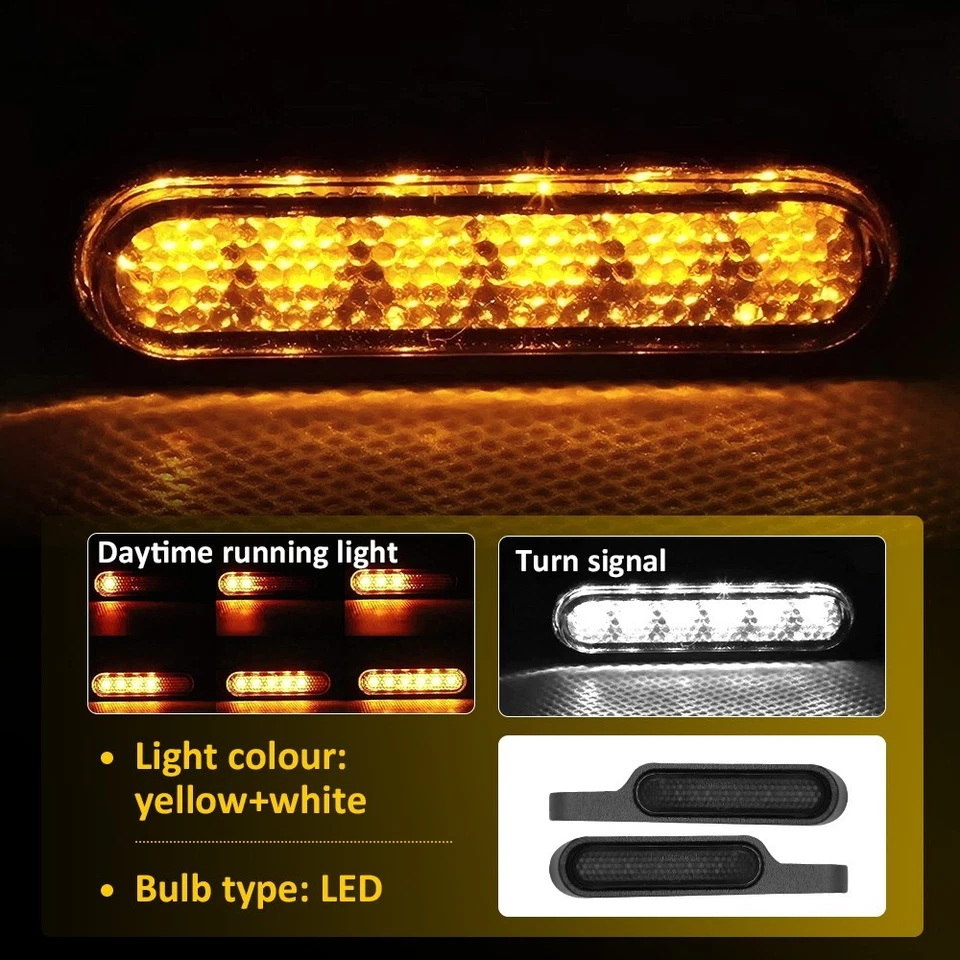 4 For Harley Sportster 1200 883 LED Handlebar Turn Signals Blinker Running Light - Imagem 4 de 4