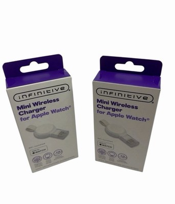 Infinitive Mini Wireless Charger for Apple Watch - White Lot of 2