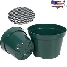 6 Inch Plastic Nursery Pots Small Plants Drainage Holes Thick & Sturdy 20 Pack
