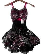 Weissman Pink/Black Tulle Dance Wear Costume Sz LC Performance Tap Figure Skate
