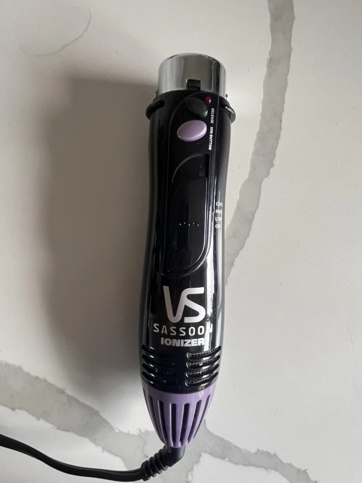 Secador y estilizador de iones de aire caliente Vidal Sassoon IONIZER VS428C 1000 vatios usado en excelente estado Foto 3 de 4