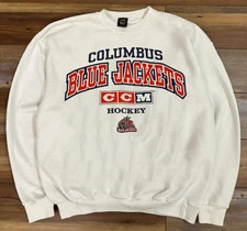 Vintage Columbus Blue Jackets CCM hockey Team NHL crewneck sweatshirt VK07114