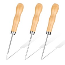3 Pcs Sewing awl, Leather Scratch Hollow Hook Awl Tools, Awl Tool Sewing with...