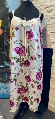 Serenada Floral Nightgown Satin Long Size 1X