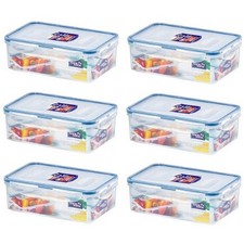 Image of Pack Of 6 Lock & Lock HPL817 Rectangular Food Storage Containers 1 Litre