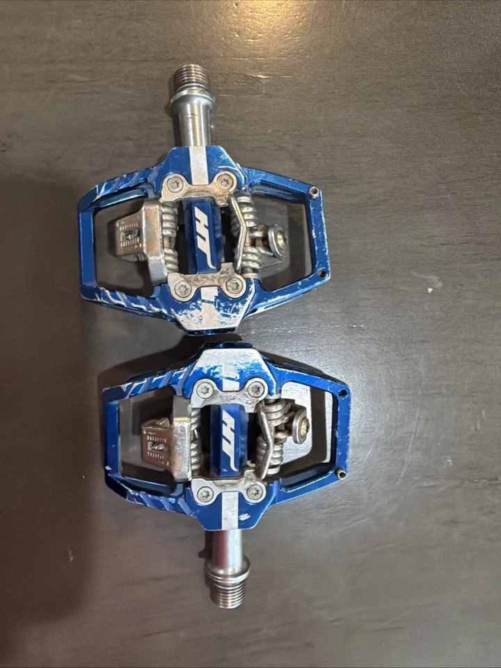 Pedales de plataforma sin clip HT T1 Enduro Race de doble cara azul Foto 2 de 2