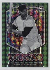 2021 Panini Mosaic Vintage Green Mosaic Prizm Monte Irvin #V14 HOF 05v0