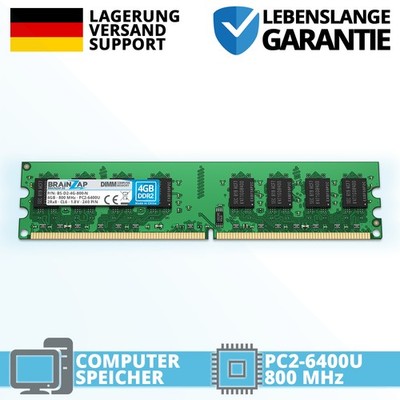 BRAINZAP 4GB DDR2 RAM - PC2-6400U 2Rx8 UDIMM 800 MHz Arbeitsspeicher Intel & AMD