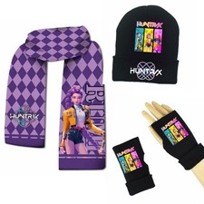 Winter Warm Accessory Set, K-POP Demon Hunters Scarf Beanie Gloves