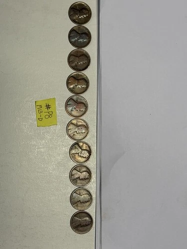 1913 D Lincoln Wheat Pennies Roll Of 10 Coins KEY DATE Good Legible Dates (#P8)