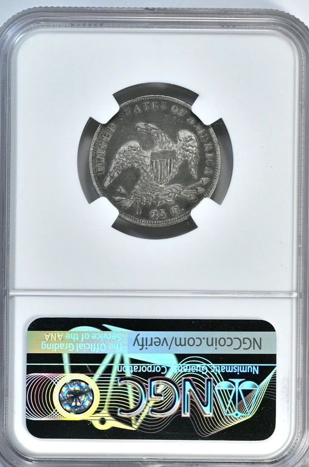 1836 Capped Bust Quarter NGC Graded VF 35 B-3 Die Variety Nice Coin 5355 - Image 2 of 2