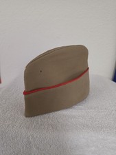 US Army, Schiffchen f&uuml;r Offiziere, khaki farbener Stoff, rote Paspel