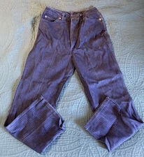 VTG  1980's H.I.S., CHIC Woman’s Pin Stripe Jeans, Straight Leg, Zipper, Size 16
