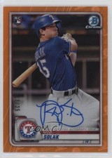 2020 Bowman Chrome Rookie Orange Refractor 13/25 Nick Solak #CRA-NS Auto 05gv
