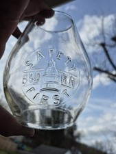 B&O Cast Capitol Dome Loco Safety First Corning Globe For Railroad Lantern CNX