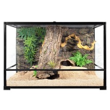 36x24x24" Glass Reptile Tank Aquarium Tortoise Habitat Water-Land Turtle Tank