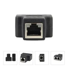 2 Pcs Durable Network Connector Ethernet Splitter Plug Cable Joint Connectors
