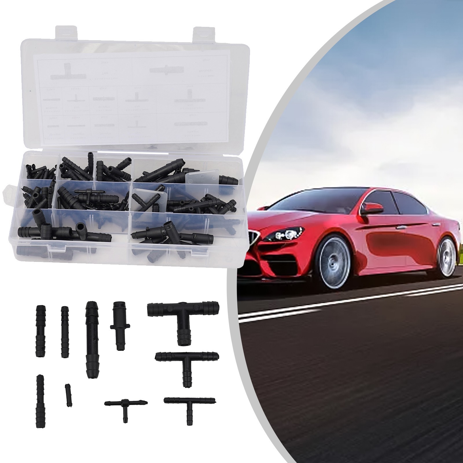 Essential Vacuum Tubing Connector Assortment 113PCS for Automotive Needs thumbnail 16