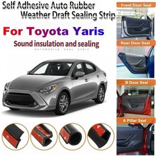 Door Rubber Seal Strip Weather Draft Wind Noise Reduction Trim For Toyota Yaris