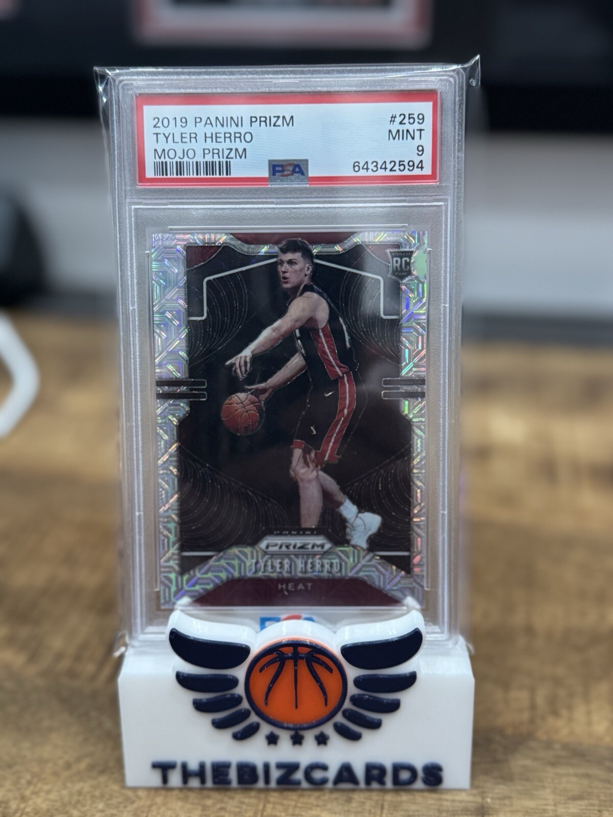 2019-20 Panini Prizm Prizms Mojo #259 Tyler Herro /25 PSA 9 Pop 8