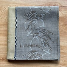 HANDKERCHIEF MEN'S POCKET SQUARE VINTAGE ART EAGLE STRIPED COTTON 18" A-0289