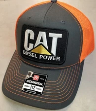 CAT Diesel Power Patch Trucker Hat/Richardson 112 Snapback Charcoal/Safety Orang