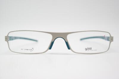 Lunettes Götti Switzerland TONI Argent Bleu Carré Monture Lunettes