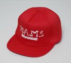 Vintage Adams Garage Foam Upper Cord Cap Hat Men's OSFA Wide Brim Red NOS
