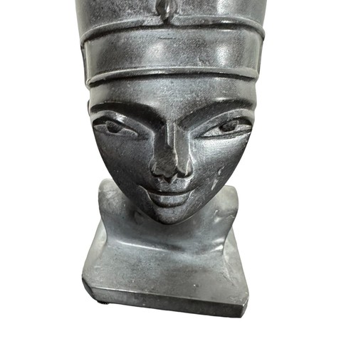 "Estatua de piedra vintage egipcia busto reina Nefertititi 7""" - Imagen 2 de 13