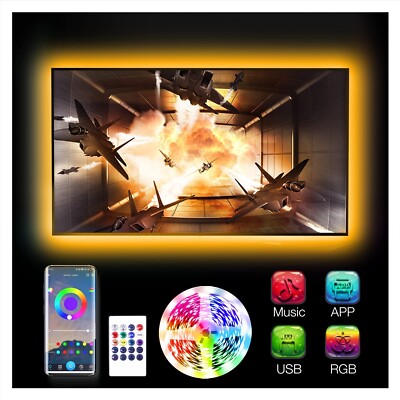 VOLIVO LED Lights for TV Led Backlight 55-65 inch,Bluetooth LED Lights for TV...