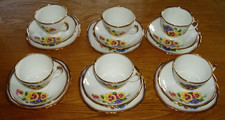 18 piece Dorchester Fine Bone China Pansy Tea Set Cups Saucers Plates Vintage
