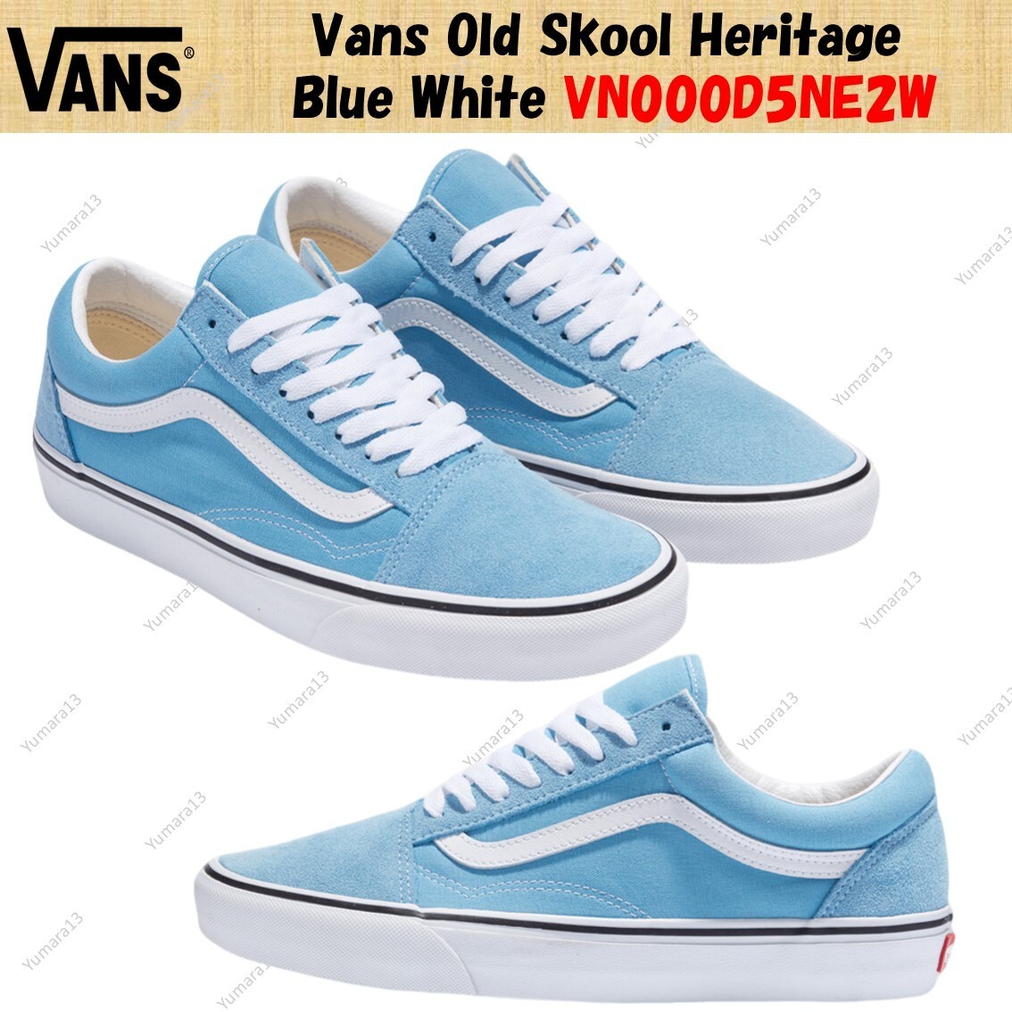 Vans Old Skool Heritage Blue White Sneakers Men Size VN000D5NE2W-image