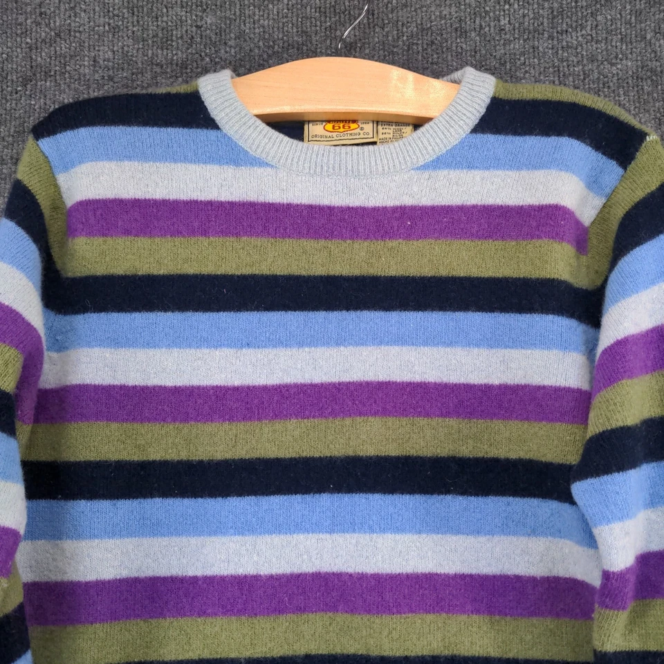 Suéter tejido Route 66 para mujer multicolor XL manga larga a rayas Foto 3 de 4