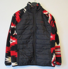 Lrl Lauren Active Quilted Fleece Womens Large Petite Aztec Full Zip Jacket