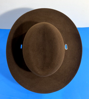 NEW 3XXX BEAVER QUALITY SHERIFF STYLE FELT HAT BROWN 6 5/8 | eBay