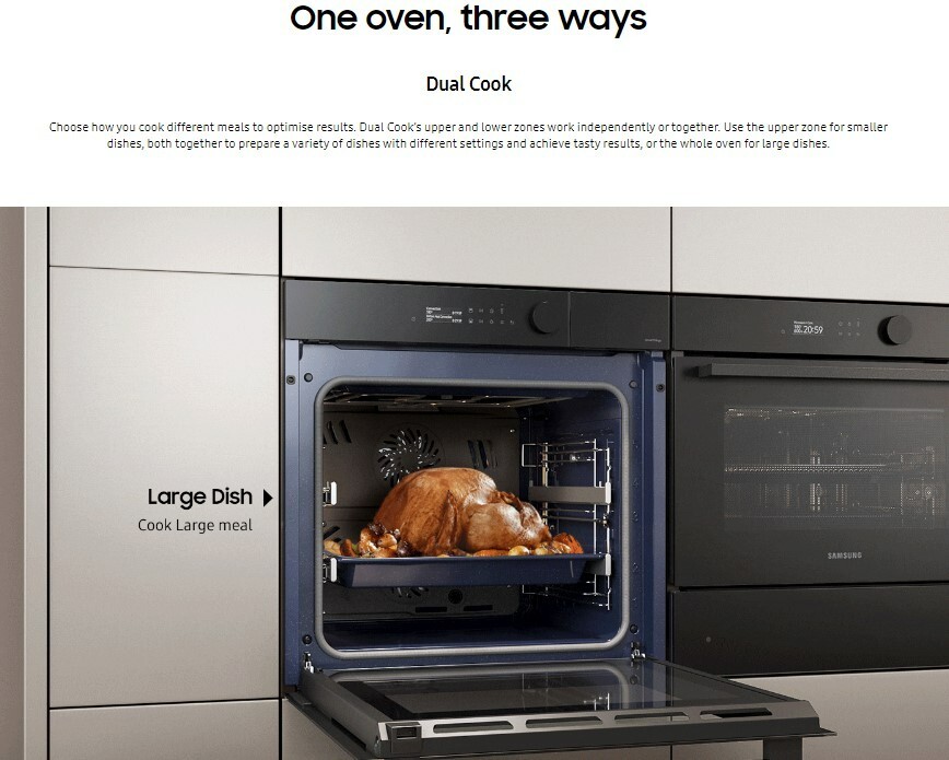 Samsung NV7B5675WAK Series 5 Smart Oven with Steam Assist Cooking