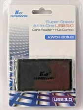 Kingwin KWCR-801U3 Super Speed All-In-1 USB 3.0 Card Reader + Hub Combo
