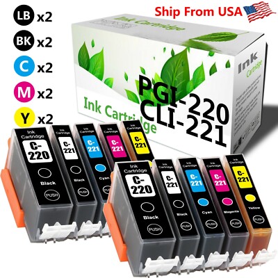 10PK PGI-220 CLI-221 Ink Set For Canon PIXMA MX860 MX870 MP980 - Foto 12