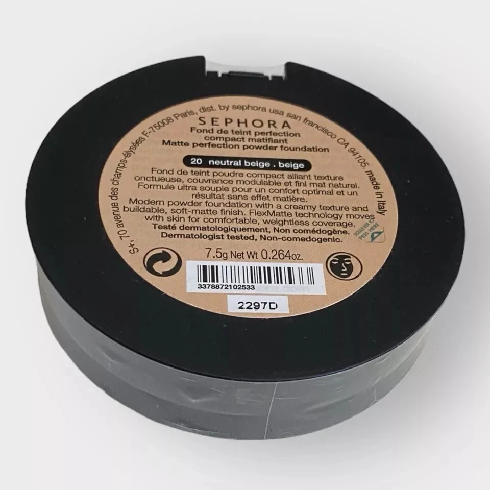 Sephora Matte Perfection Powder Foundation ~ 20 Neutral Beige ~ Full Size ~ NEW - Image 2 of 3