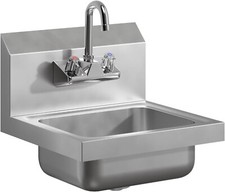 Commercial Stainless Steel Wall Mount Hand Sink 15 in. x 15 3/4 in.
