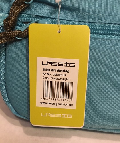 Lassig 4Kids Mini Washbag Toiletry Bag Olive Starlight Blue New - Picture 3 of 12