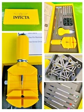Invicta 12Pc Watch Tool/Sizing Kit,Band/Case Opener,Stand,Pin Remove,Hammer+Case